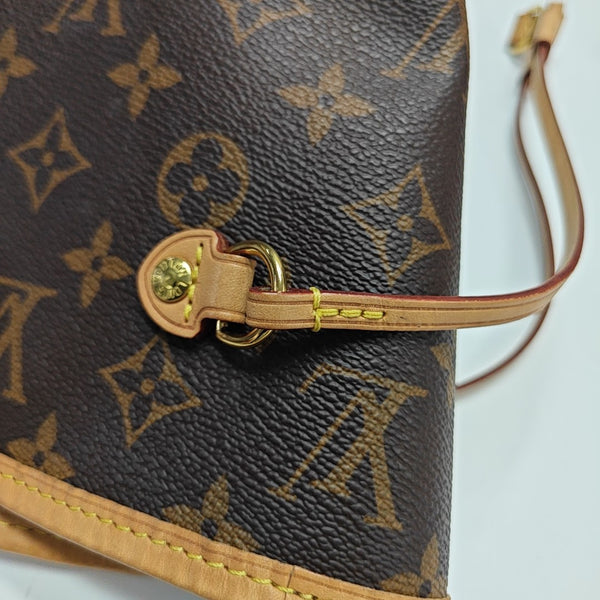 NEVERFULL MM Monogram Coated Canvas Brown