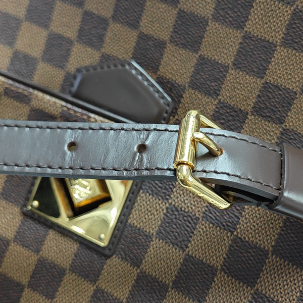 BERGAMO MM Damier Ebene Coated Canvas Brown