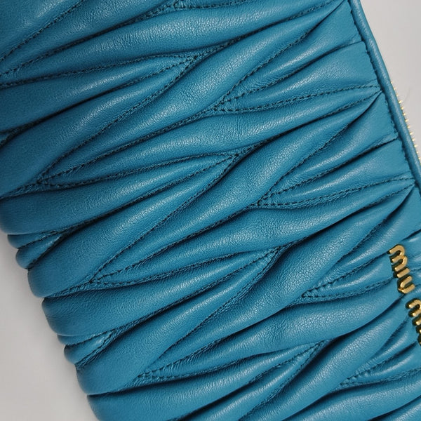 Matelassé Quilted Lambskin Blue