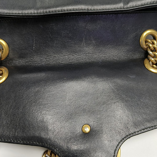 GG Marmont Medium Quilted Calfskin Black