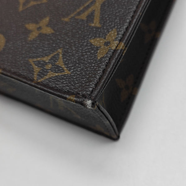 SAC PLAT Mini Monogram Coated Canvas Brown