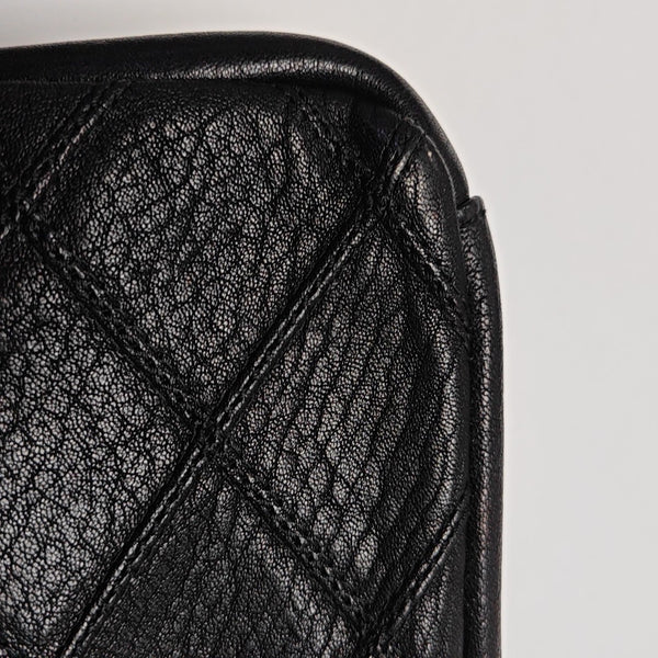 COLLEGE Medium Quilted Lambskin Black