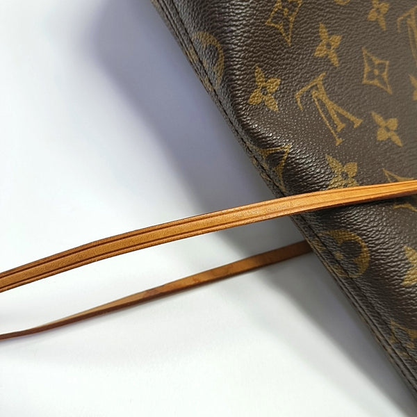 NEVERFULL GM Monogram Coated Canvas Brown