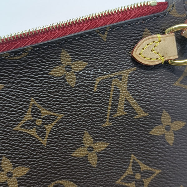 NEVERFULL MM Monogram Coated Canvas Brown