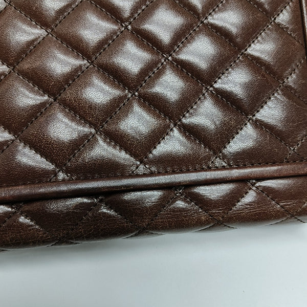 Quilted Calfskin Brown