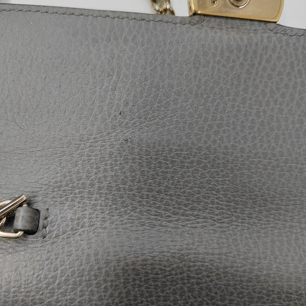 Interlocking G Small Calfskin Gray