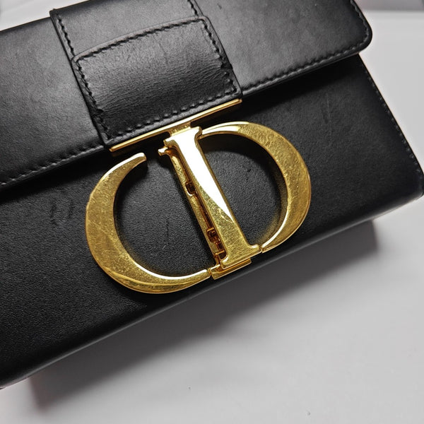 30 Montaigne Mini Calfskin Black