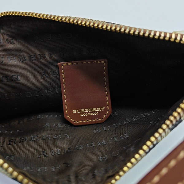 Coated Canvas Top Handle Bag Brown