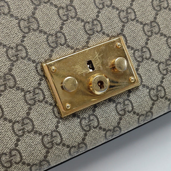 Padlock Medium Monogram Coated Canvas Multicolor
