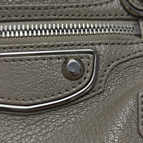 Classic Metallic Edge City Mini Lambskin Gray