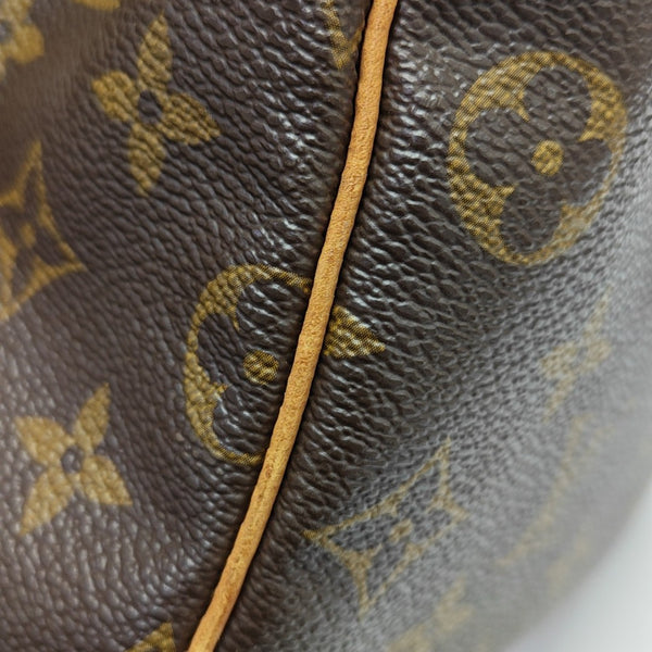 Monogram Coated Canvas Top Handle Bag 40 Brown