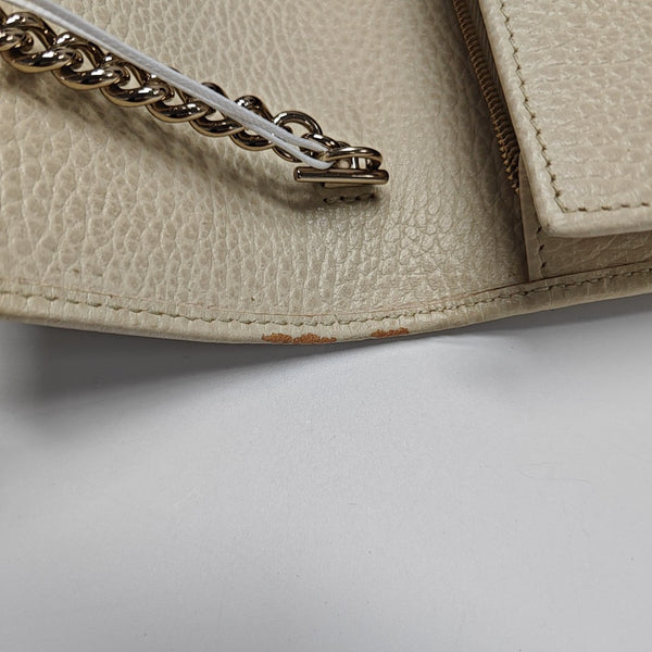 Interlocking G Small Calfskin Beige