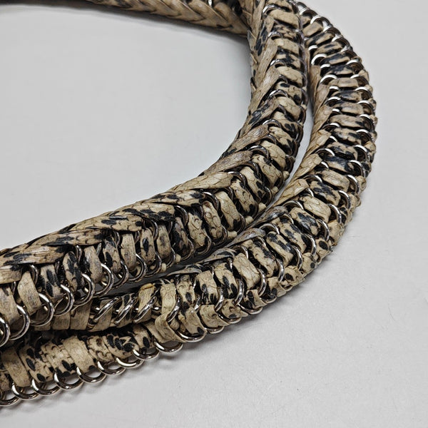 Python Top Handle Bag Beige