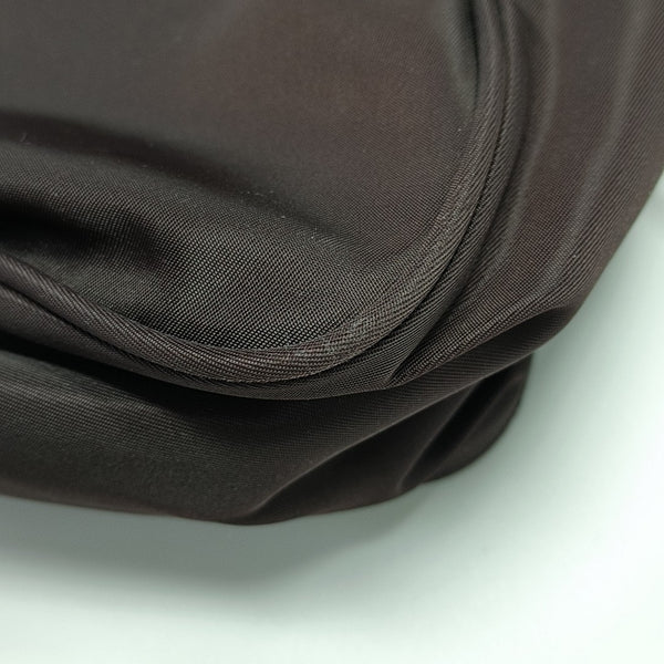 Nylon Top Handle Bag Brown