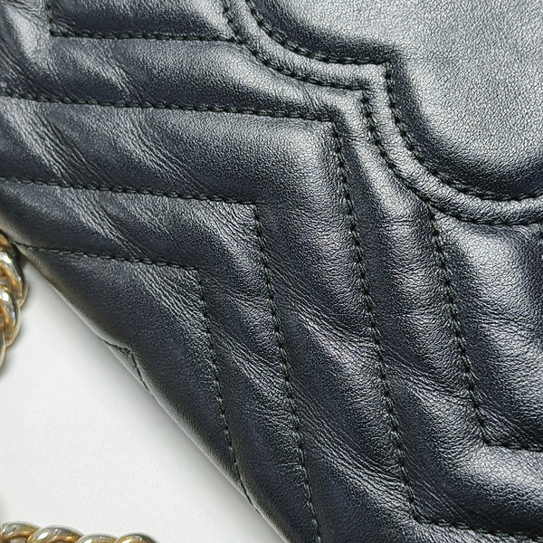 GG Marmont Medium Quilted Calfskin Black