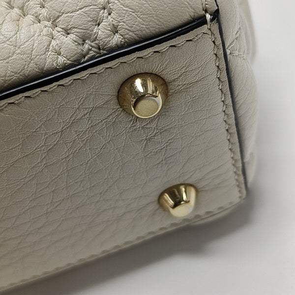 Lady Dior Mini Cannage Calfskin White