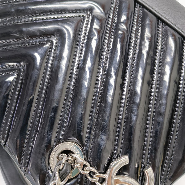 Chevron Calfskin Black