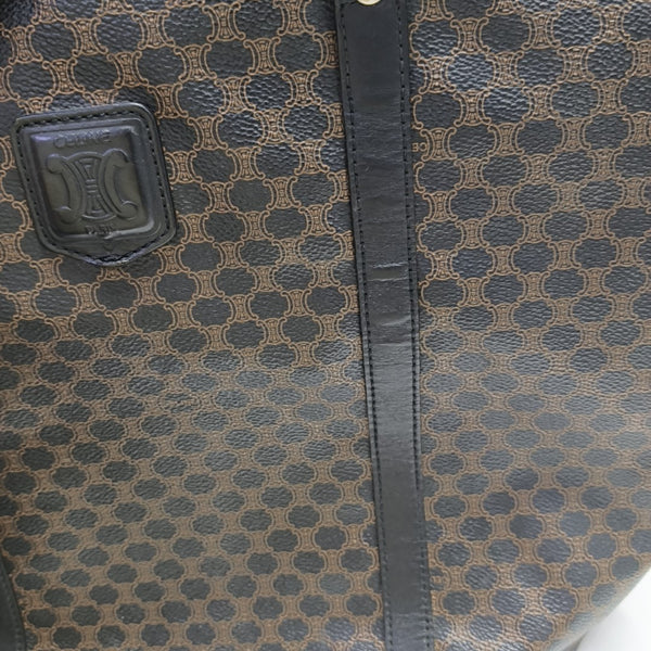 Coated Canvas Tote Bag Brown