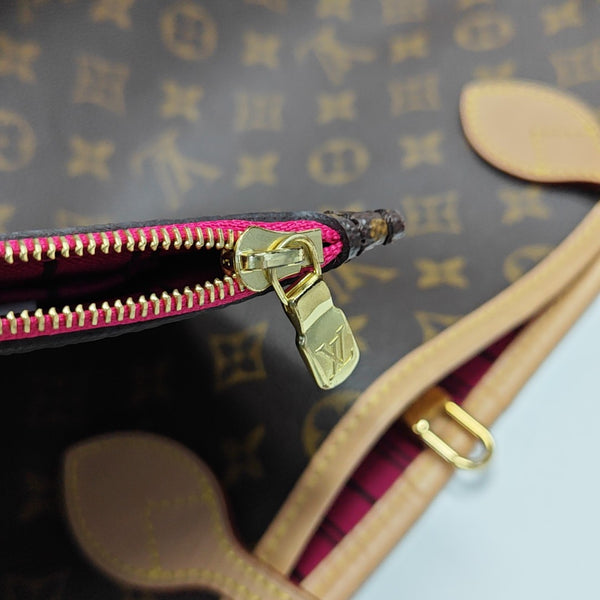 NEVERFULL GM Monogram Coated Canvas Brown