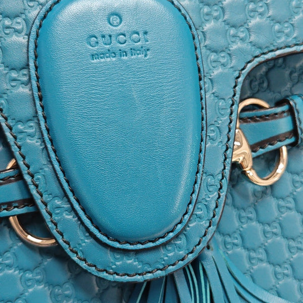 Emily Chain Monogram Calfskin Blue