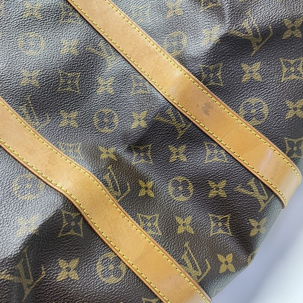KEEPALL 45 Monogram Coated Canvas Brown