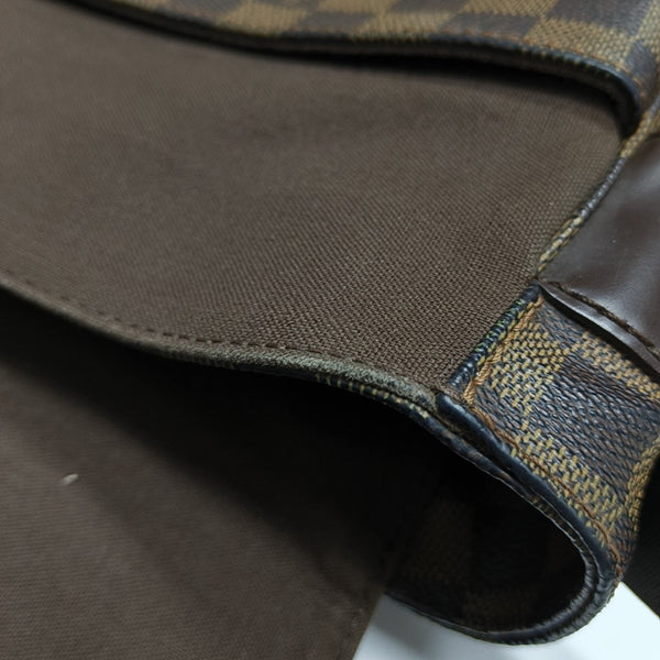 BASTILLE Damier Ebene Coated Canvas Brown