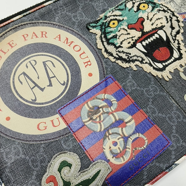 Courrier Monogram Coated Canvas Black