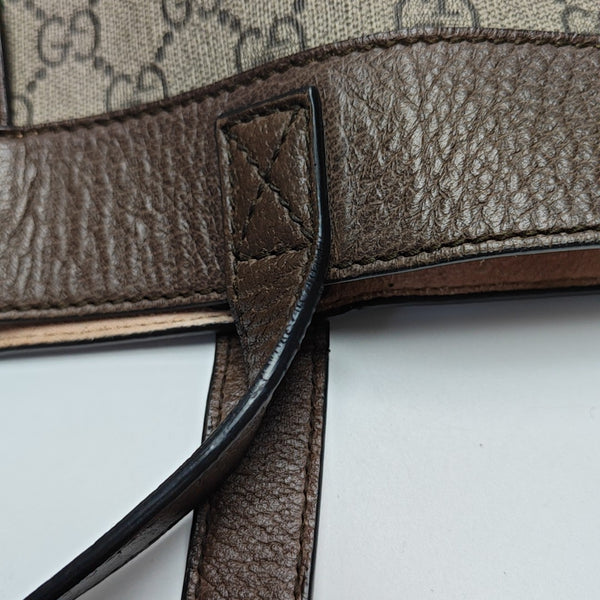 Ophidia Medium Monogram Coated Canvas Beige