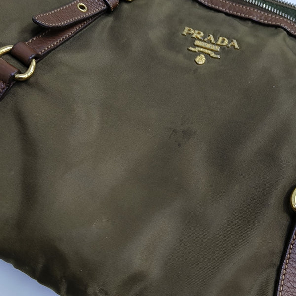 Nylon Shoulder Bag Green