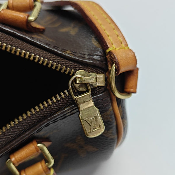 SPEEDY Nano Monogram Coated Canvas Brown