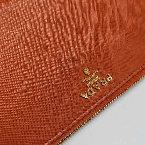 Saffiano Calfskin Wallet Orange