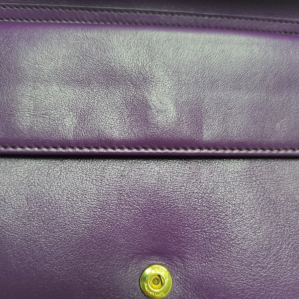 Calfskin Shoulder Bag Purple