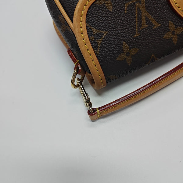DIANE Nano Monogram Coated Canvas Brown