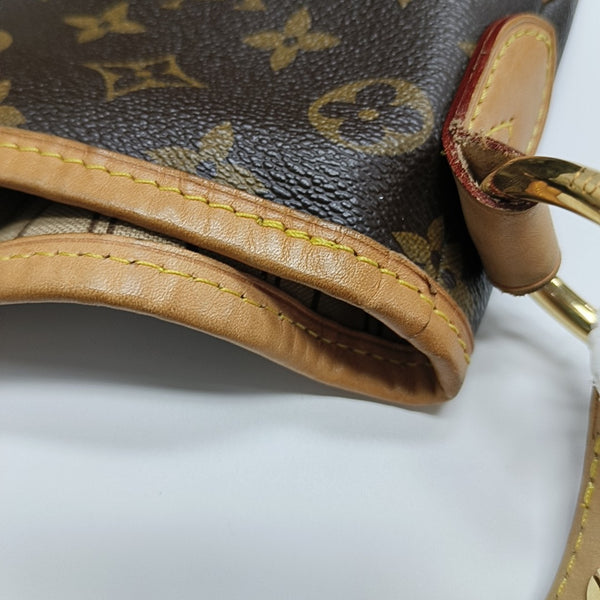 Monogram Coated Canvas Shoulder Bag Brown