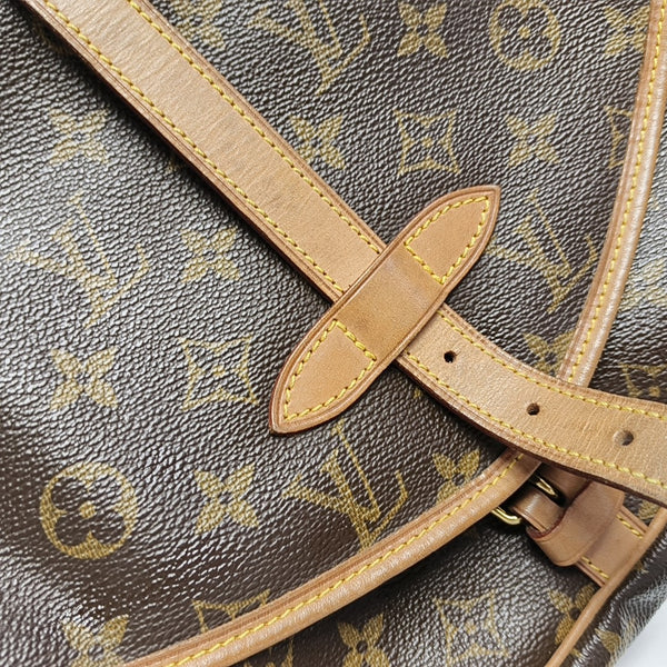SAUMUR 30 Monogram Coated Canvas Brown