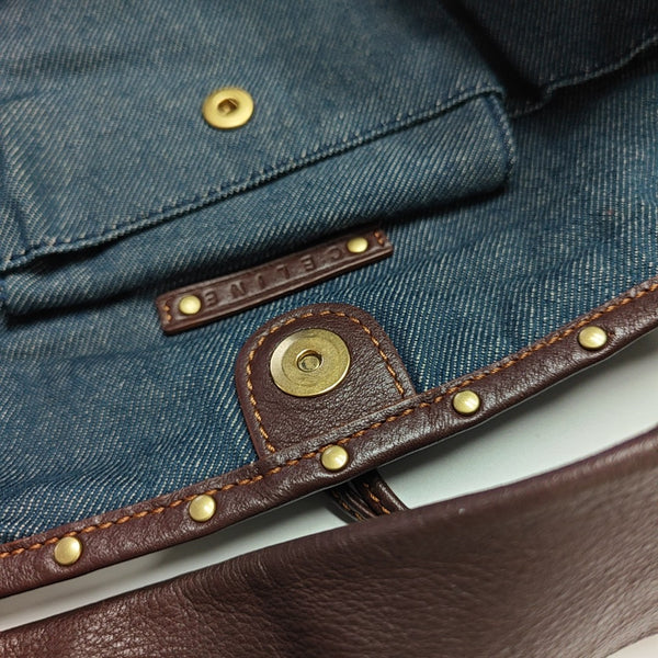 Canvas Top Handle Bag Blue