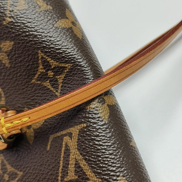 NEVERFULL MM Monogram Coated Canvas Brown