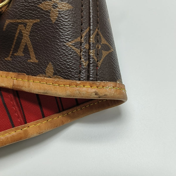 NEVERFULL MM Monogram Coated Canvas Brown