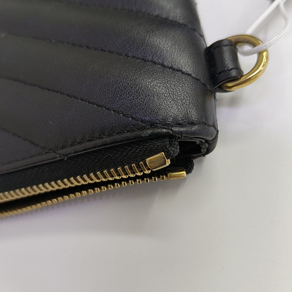 MONOGRAM Chevron Calfskin Black