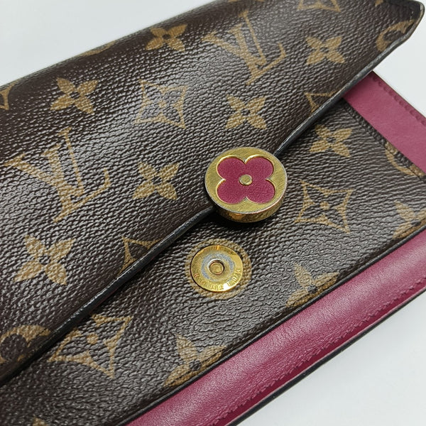 FLORE Monogram Coated Canvas Brown