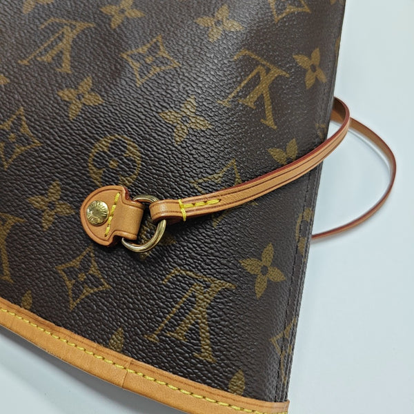 NEVERFULL MM Monogram Coated Canvas Brown