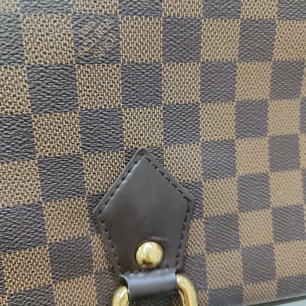 DUOMO Damier Ebene Coated Canvas Brown