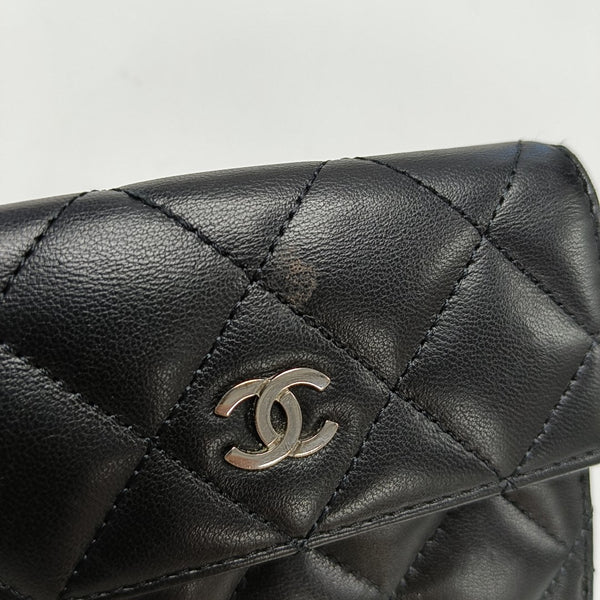 Quilted Lambskin Wallet Black