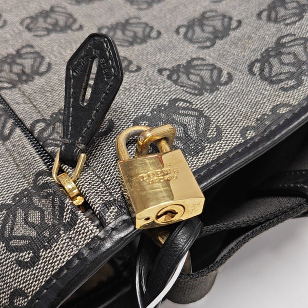 Monogram Coated Canvas Shoulder Bag Gray