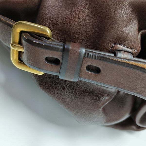 Calfskin Shoulder Bag Brown