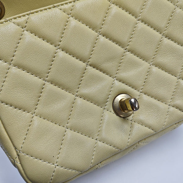 CLASSIC FLAP Mini Quilted Lambskin Yellow