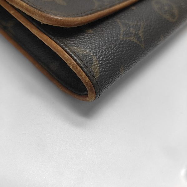 TWIN GM Monogram Coated Canvas Brown