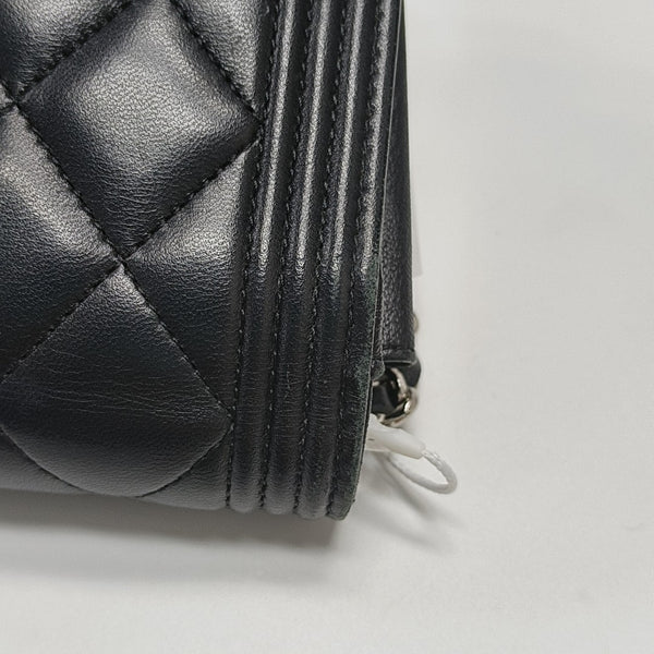 BOY CHANEL Mini Quilted Lambskin Black