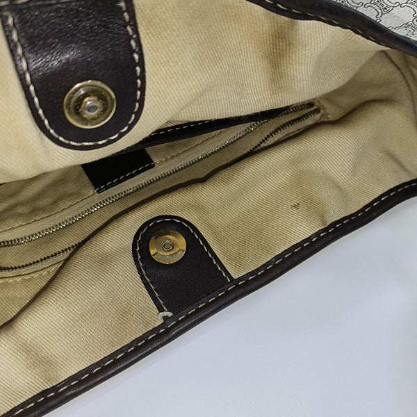 Coated Canvas Tote Bag Beige