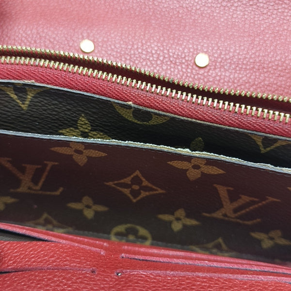 PALLAS Monogram Calfskin Red Wallet